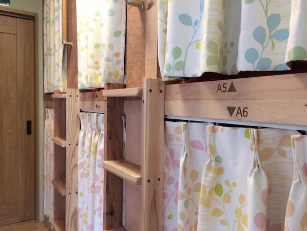 A storage unit with shelves labeled A5 and A6, holding various items.