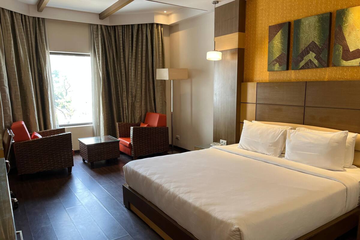 Habitación ejecutiva, 1 cama de matrimonio grande | Caja fuerte, escritorio, sistema de insonorización y wifi gratis