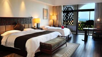 Ropa de cama de alta calidad y minibar