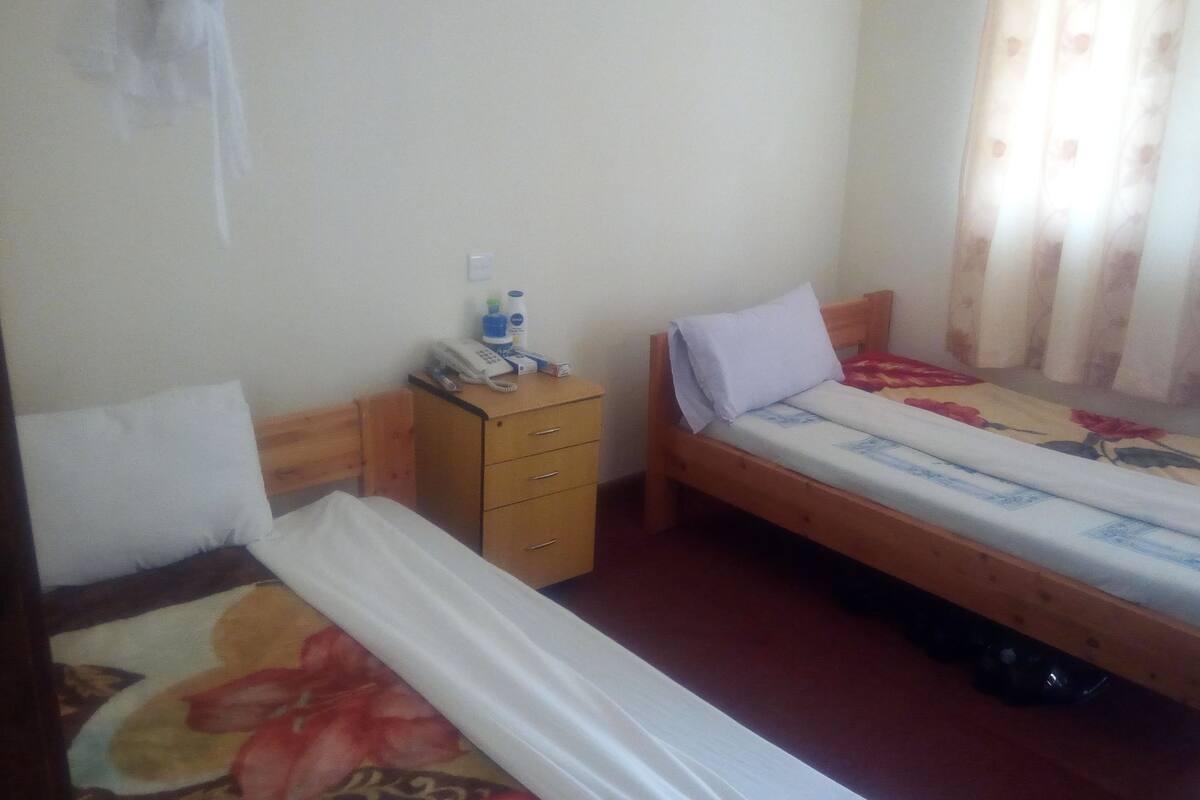 Twin Room | Desk, iron/ironing board (on request)