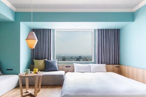 Chambre Double, 1 grand lit, non-fumeur, vue ville | Vue de la chambre