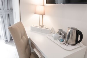 Grand Double Room, Courtyard View | Premium bedding, minibar, in-room safe, desk