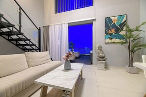 Apartment, 2 Bedrooms, Sea View | Living area | Flat-screen TV - Pearl Luxury Living (Zakynthos)
