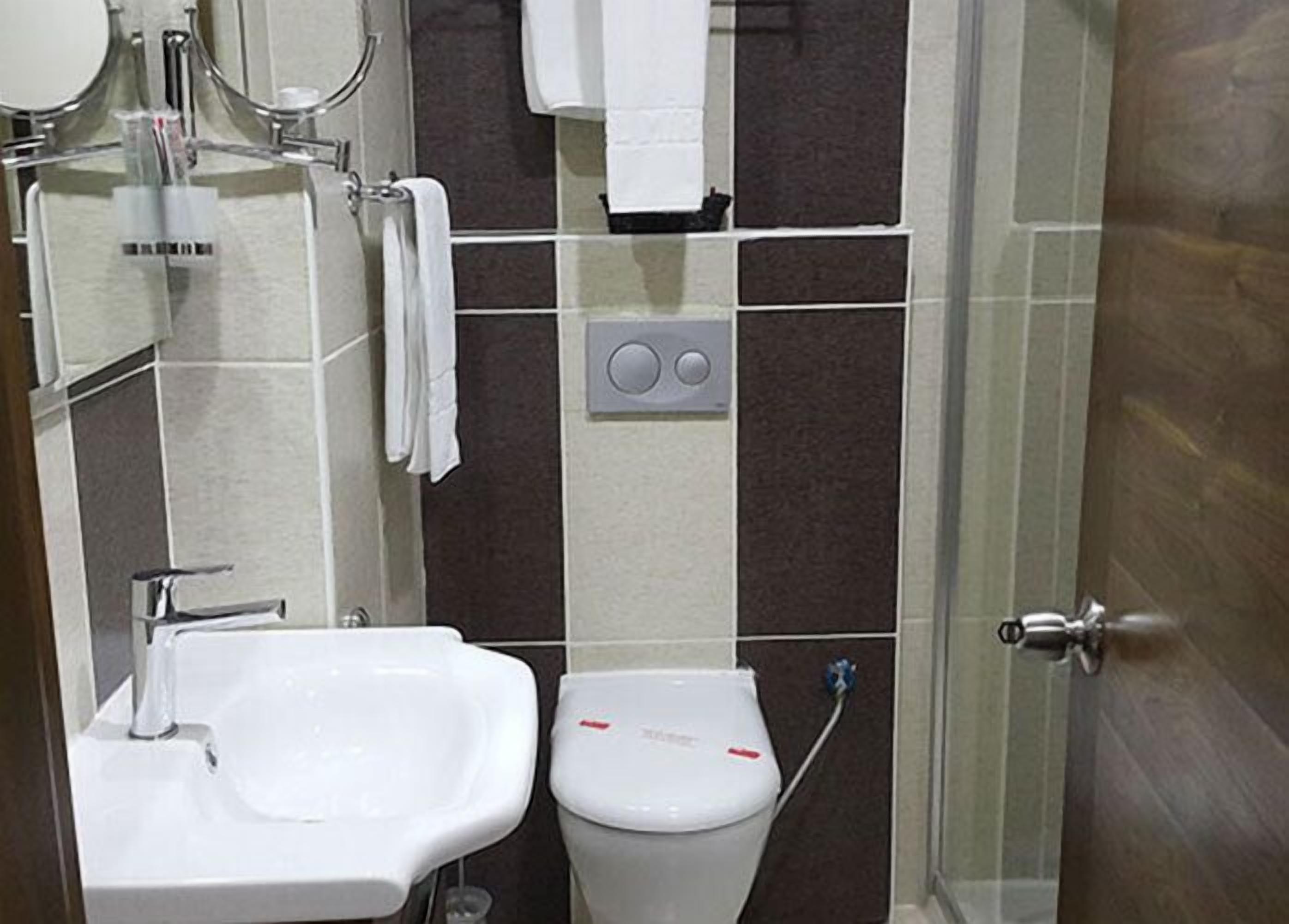 shower, free toiletries, hair dryer, slippers