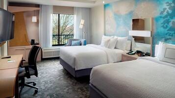 Room, 2 Queen Beds | Pillowtop beds, in-room safe, desk, blackout drapes