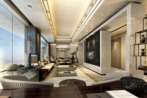 總統套房, 1 間臥室 | 客廳 | 49-吋 LCD 液晶電視、有線頻道、電視、iPod 底座