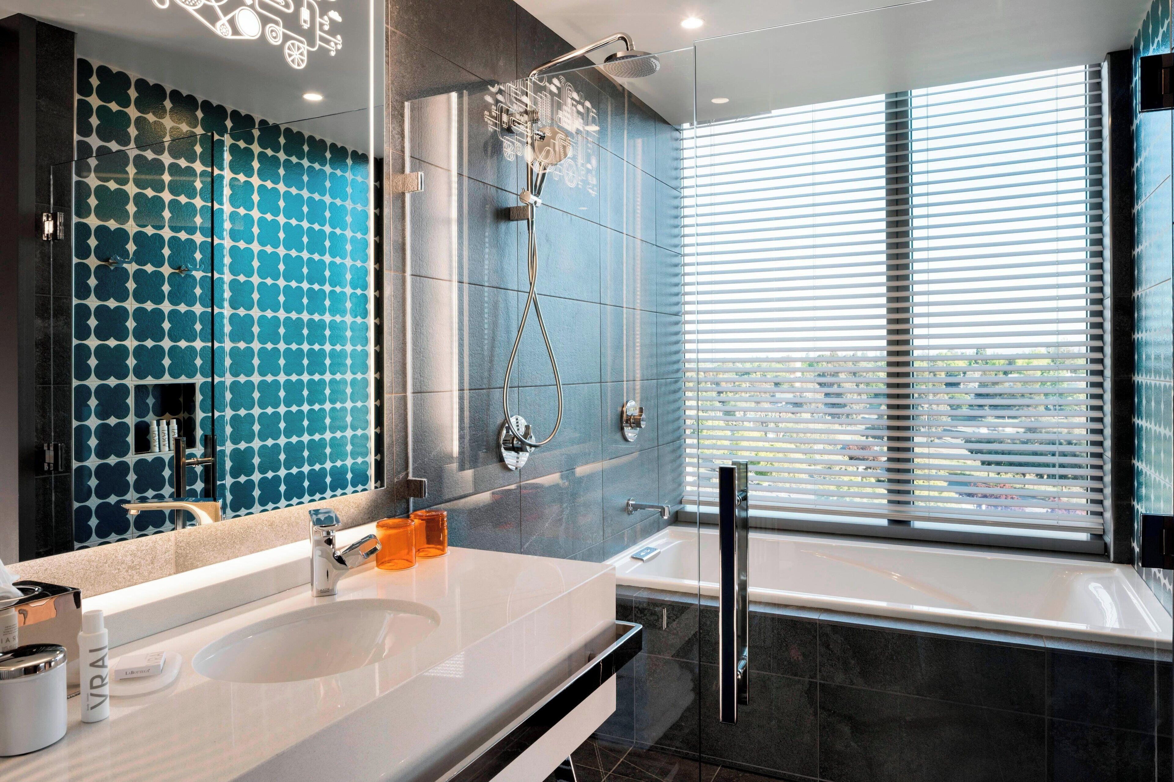 shower, free toiletries, hair dryer, bathrobes