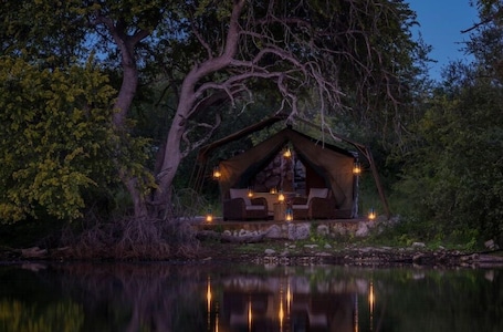 Luxury Tent, Patio, Lake View (Meru). Nkwe Safari Lodge