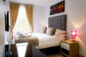 Chambre Double Deluxe, 1 lit double (St Hilda) | Draps en coton égyptien, literie de qualité supérieure