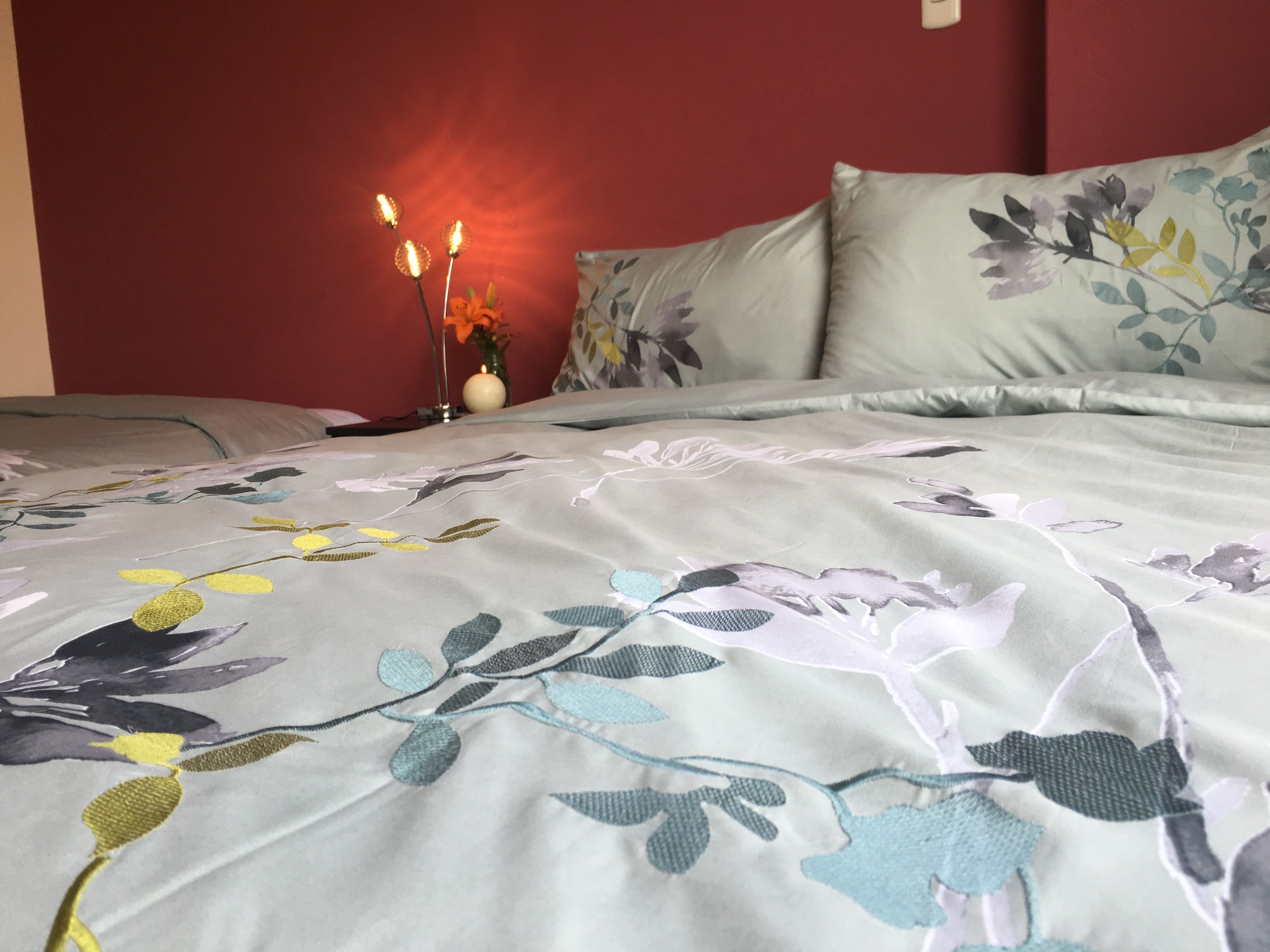 twin room, 2 queen beds, shared bathroom | iron/ironing board, free wifi, bed sheets