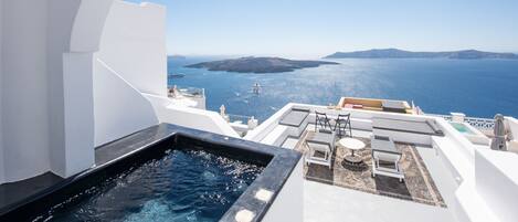 Luxury Villa, 1 Bedroom, Sea View | Terrace/patio