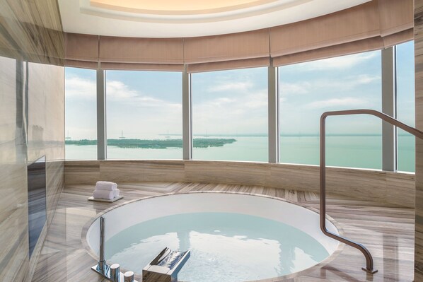 Presidential Suite, 1 King Bed | Bathroom | Separate tub and shower, rainfall showerhead, designer toiletries