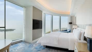 Premium bedding, down comforters, minibar, in-room safe