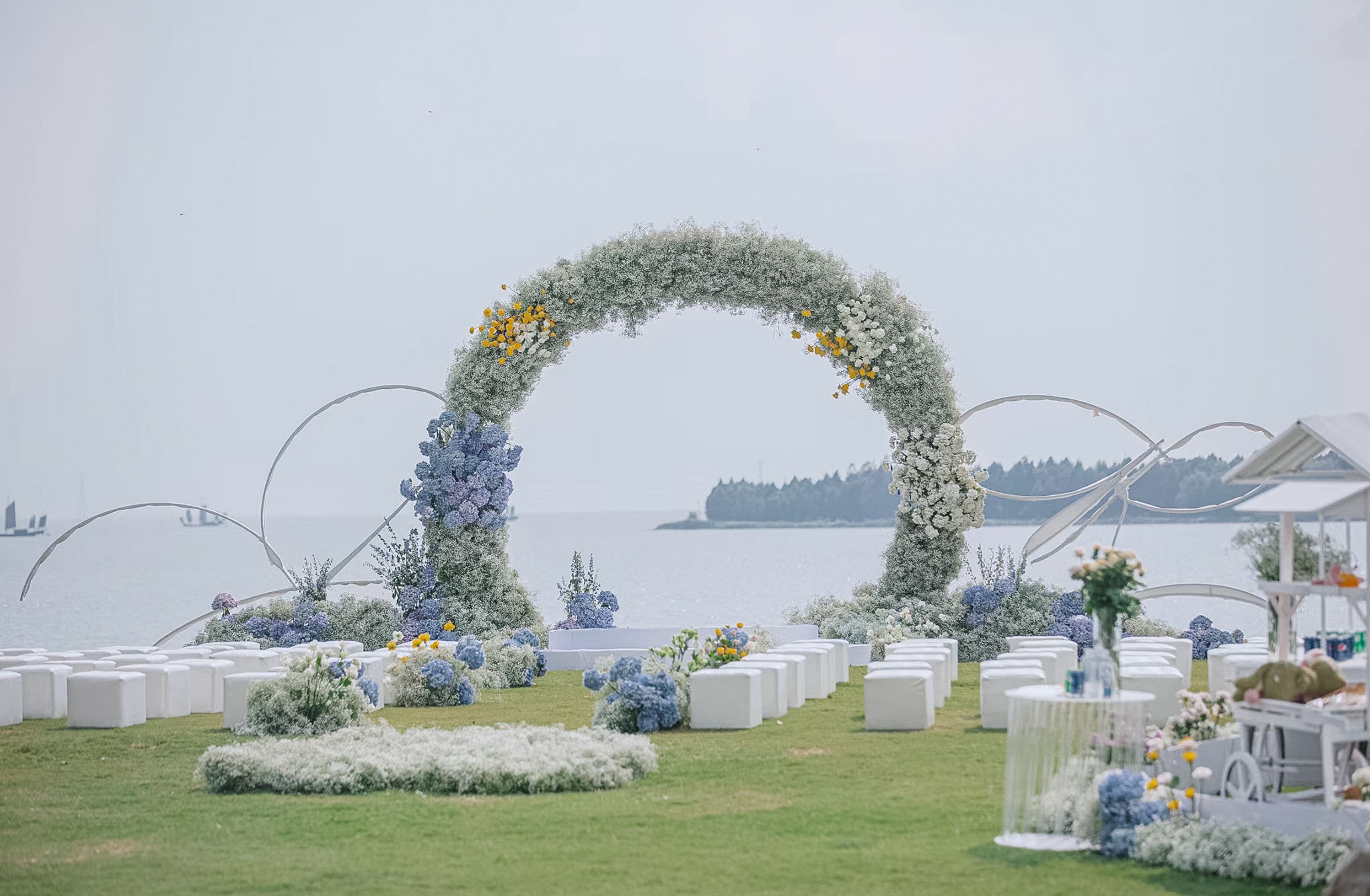 outdoor wedding area