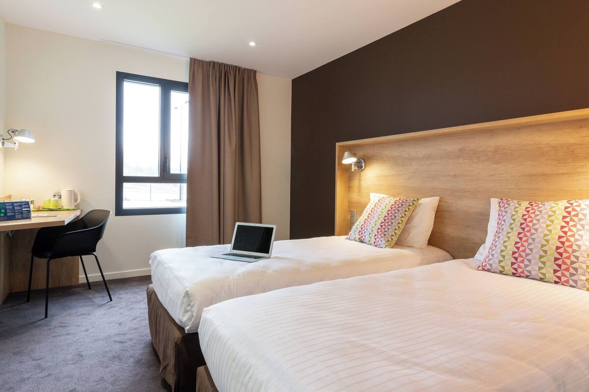 room, 2 single beds (next generation) | premium bedding, desk, laptop workspace, soundproofing