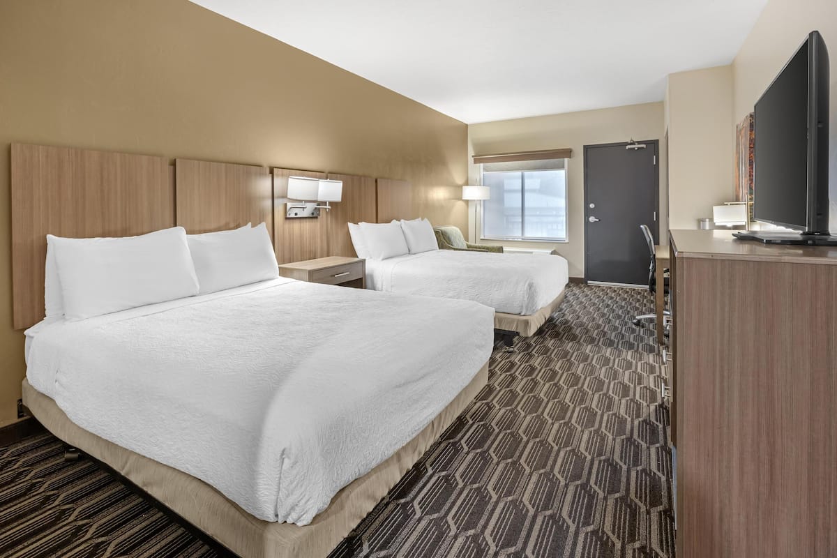 Standard Room, 2 Queen Beds, Accessible, Patio | Premium bedding, individually decorated, individually furnished, desk