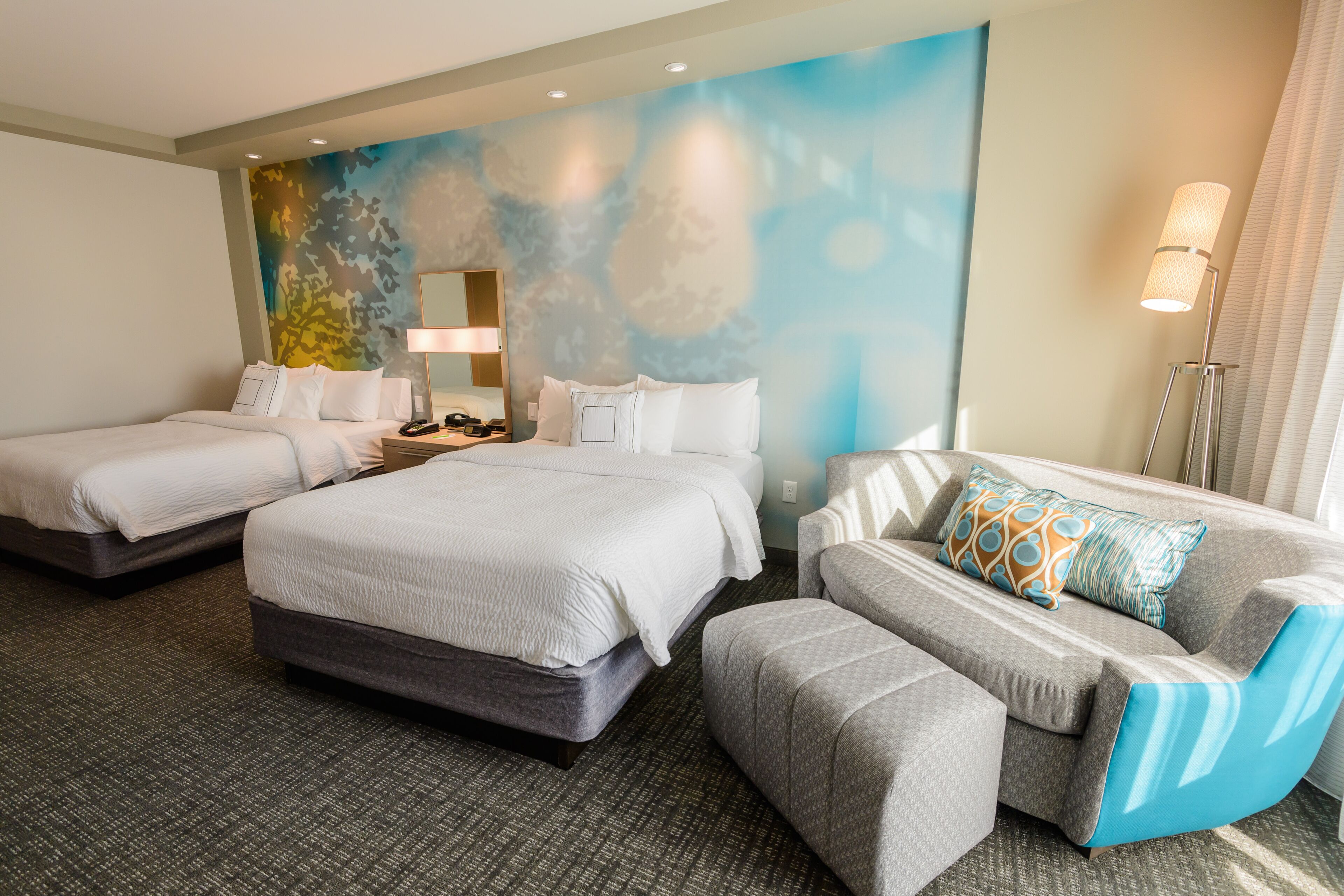 Room, Multiple Beds | Desk, laptop workspace, blackout drapes, iron/ironing board