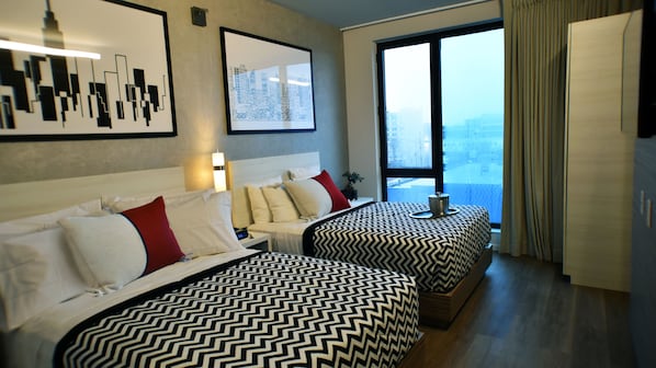 Standard Room, 2 Double Beds, Non Smoking | Premium bedding, pillowtop beds, in-room safe, desk