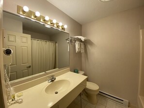 Deluxe Room, 1 King Bed | Bathroom | Shower, free toiletries, hair dryer, towels - Economy Lodge (Fiskdale)