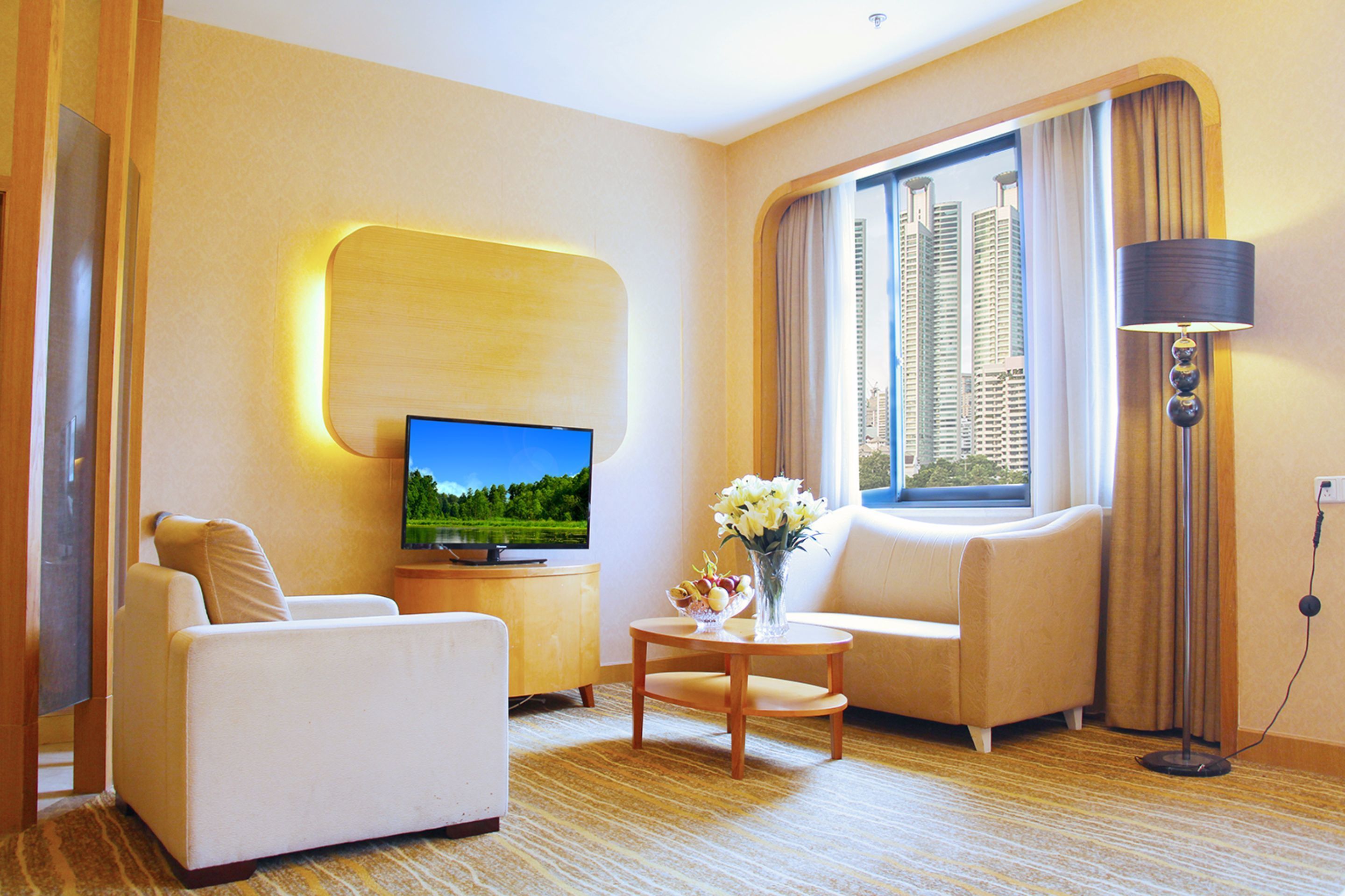 theme deluxe room | living area | lcd tv