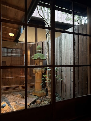 Enjoy a serene view of the surrounding natural environment from this cozy retreat.