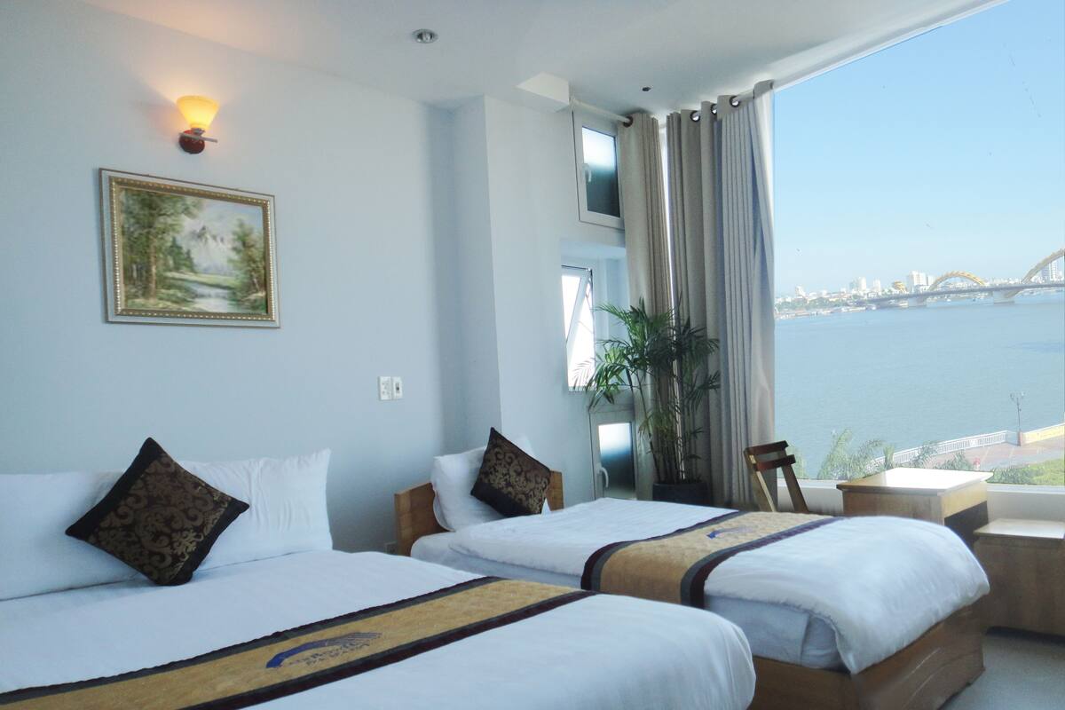 Luxury Triple Room, River View | Minibar, desk, free WiFi
