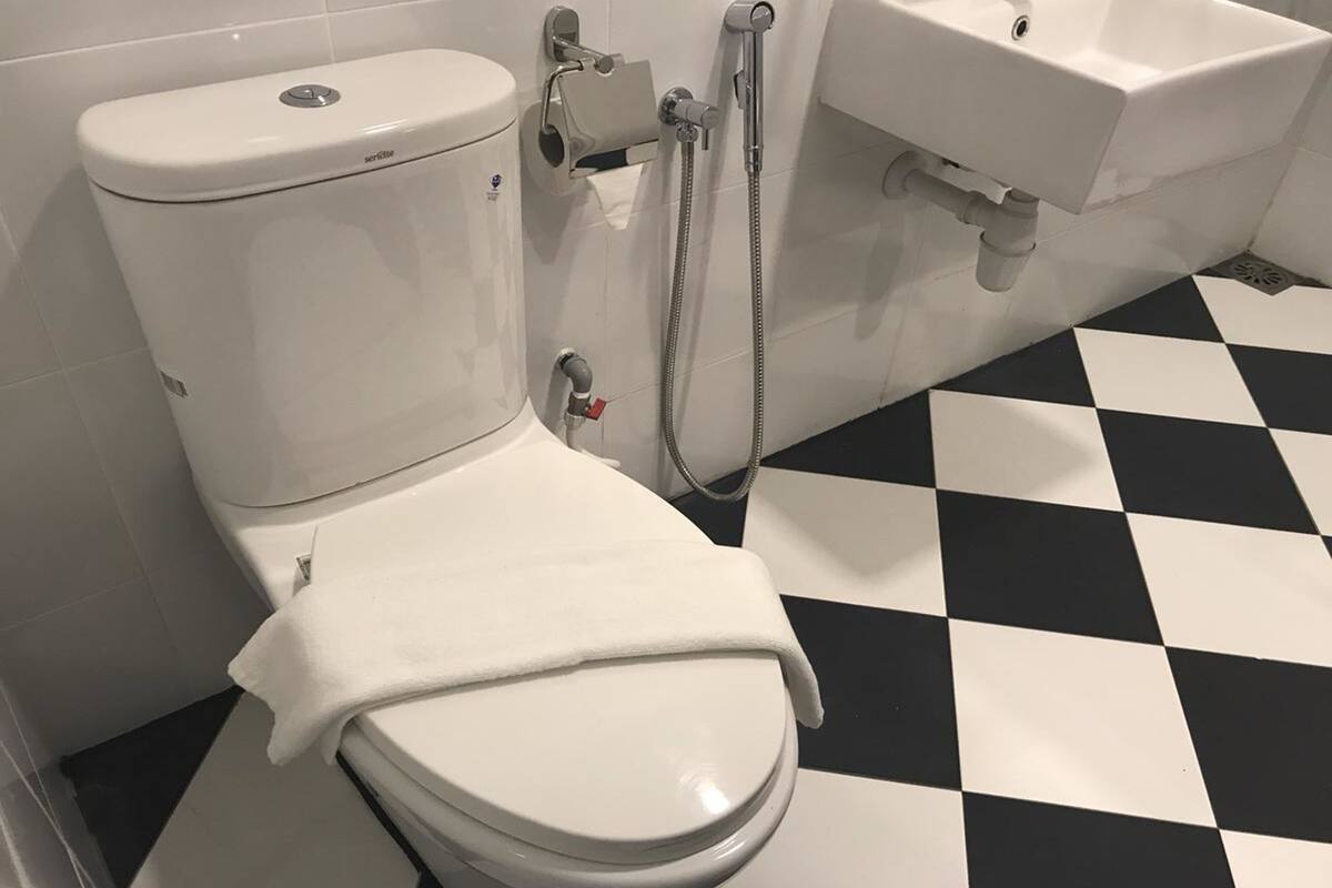 shower, free toiletries, hair dryer, bidet