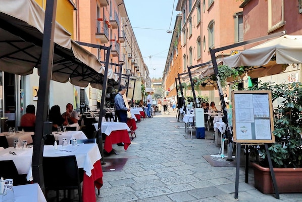 Blick von der Unterkunft