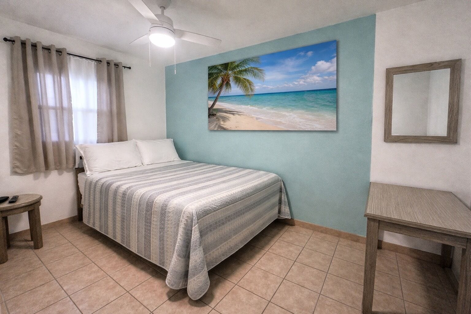 Standard Double Room, Multiple Beds, Non Smoking, Private Bathroom (1 Queen Bed & 1 Double Bed) | Iron/ironing board, free WiFi, bed sheets