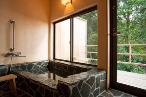 Holiday Home | Bathroom | Separate tub and shower, deep soaking tub, free toiletries, hair dryer - Cottage Views (Yakushima)