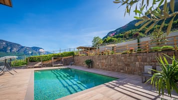 Außenpool, Schwimmbecken, Liegestühle