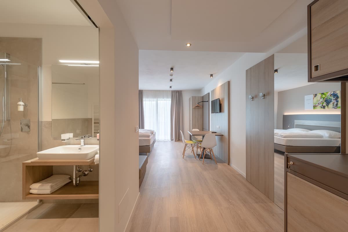 Comfort studio, 1 slaapkamer | 1 slaapkamer, hypoallergeen beddengoed, een minibar