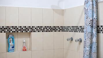 Regadera, amenidades de baño gratuitas, toallas, jabón