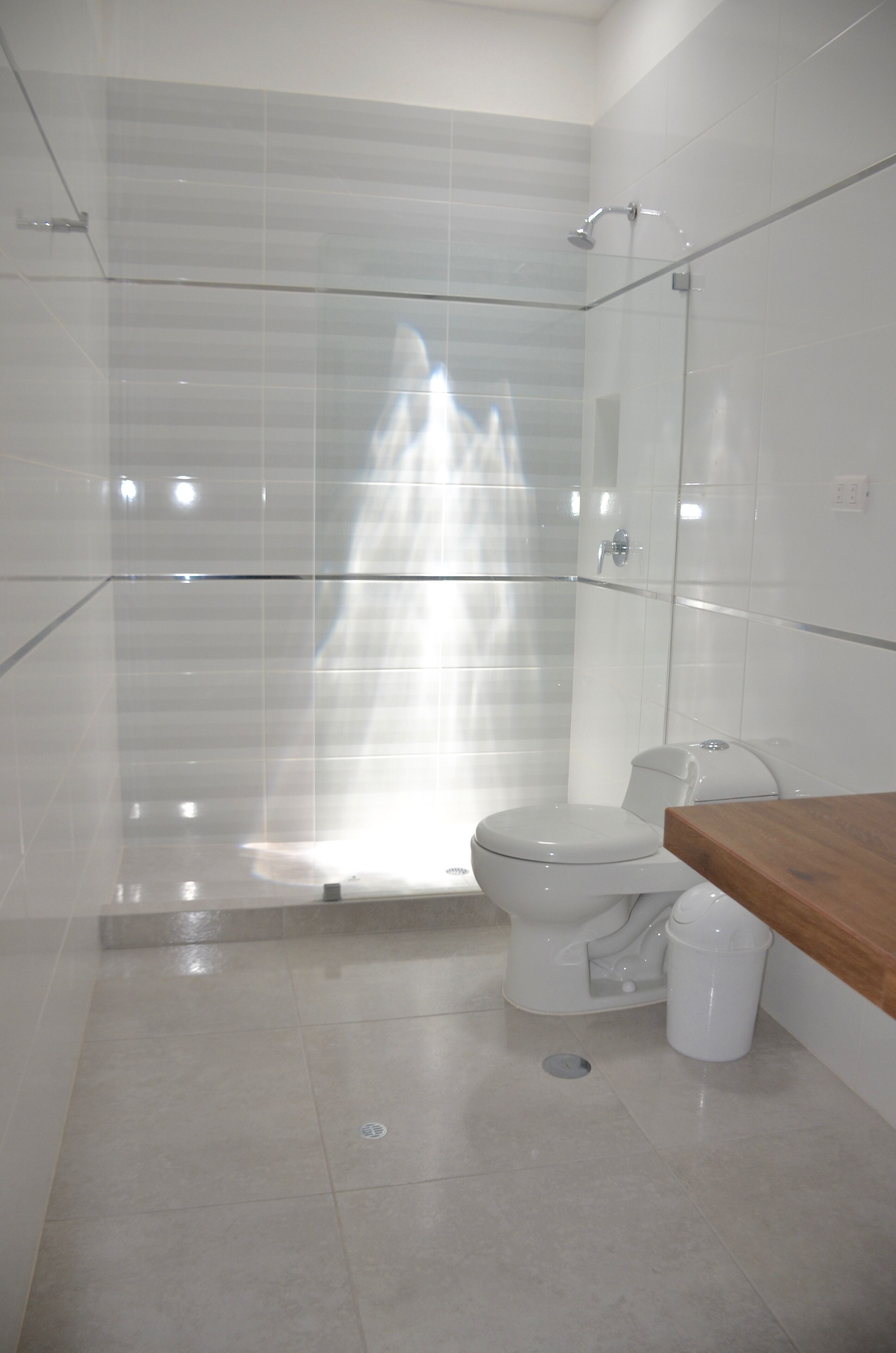 shower, free toiletries, towels