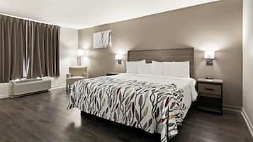 Desk, laptop workspace, blackout drapes, WiFi (free)