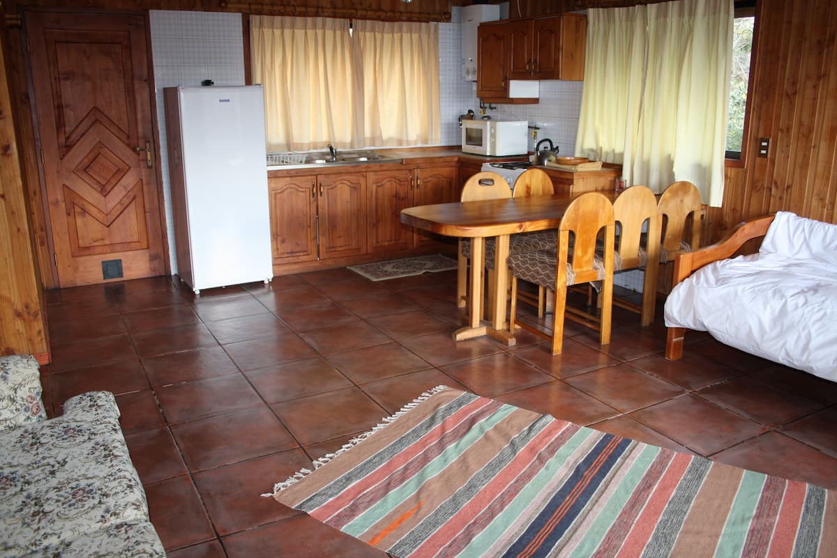 Deluxe Apartment, 2 Bedrooms | Private kitchen | Coffee/tea maker, full-size fridge, microwave, oven