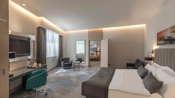 Ropa de cama de alta calidad y minibar