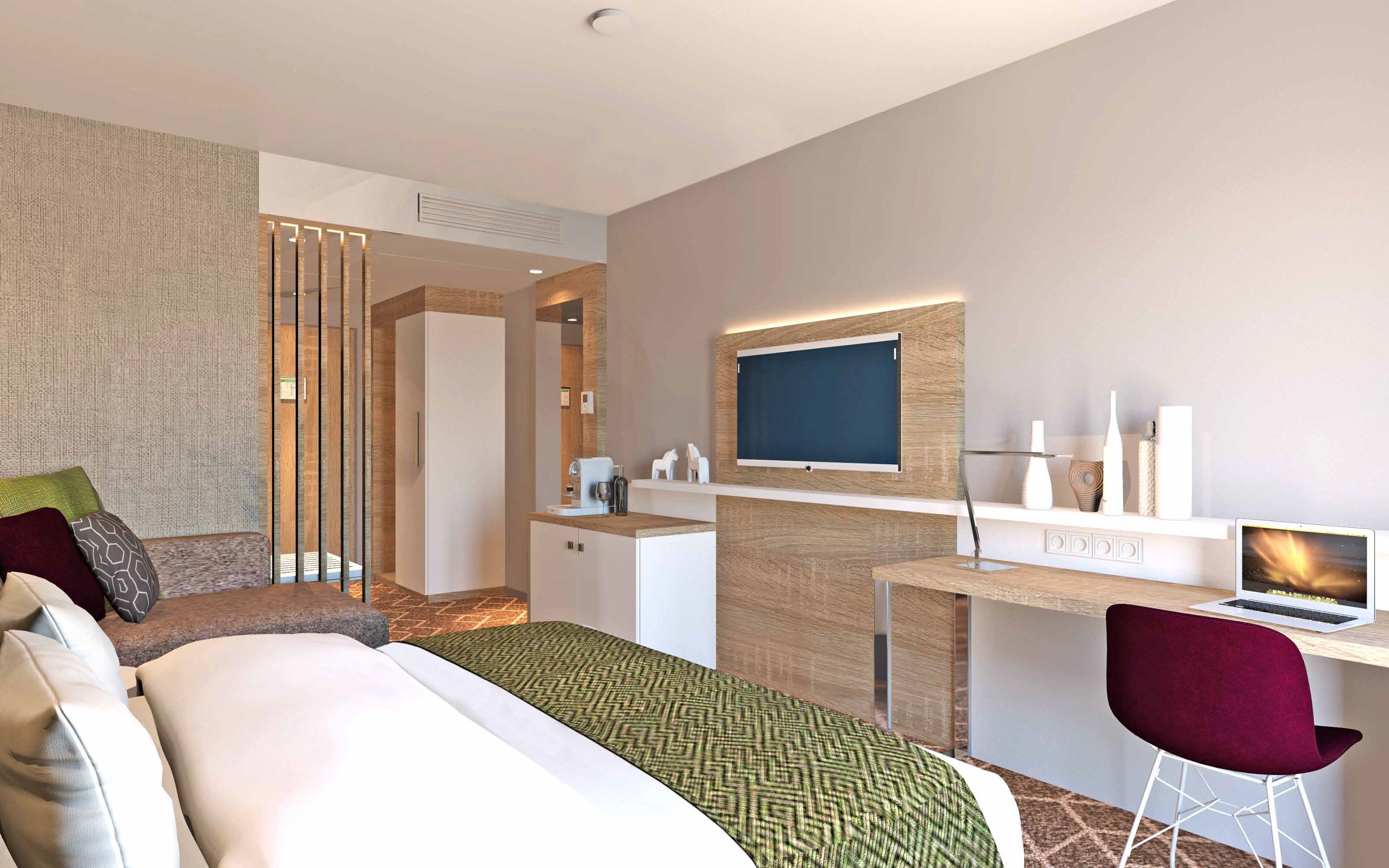 standard room, 1 queen bed | in-room safe, desk, laptop workspace, blackout curtains