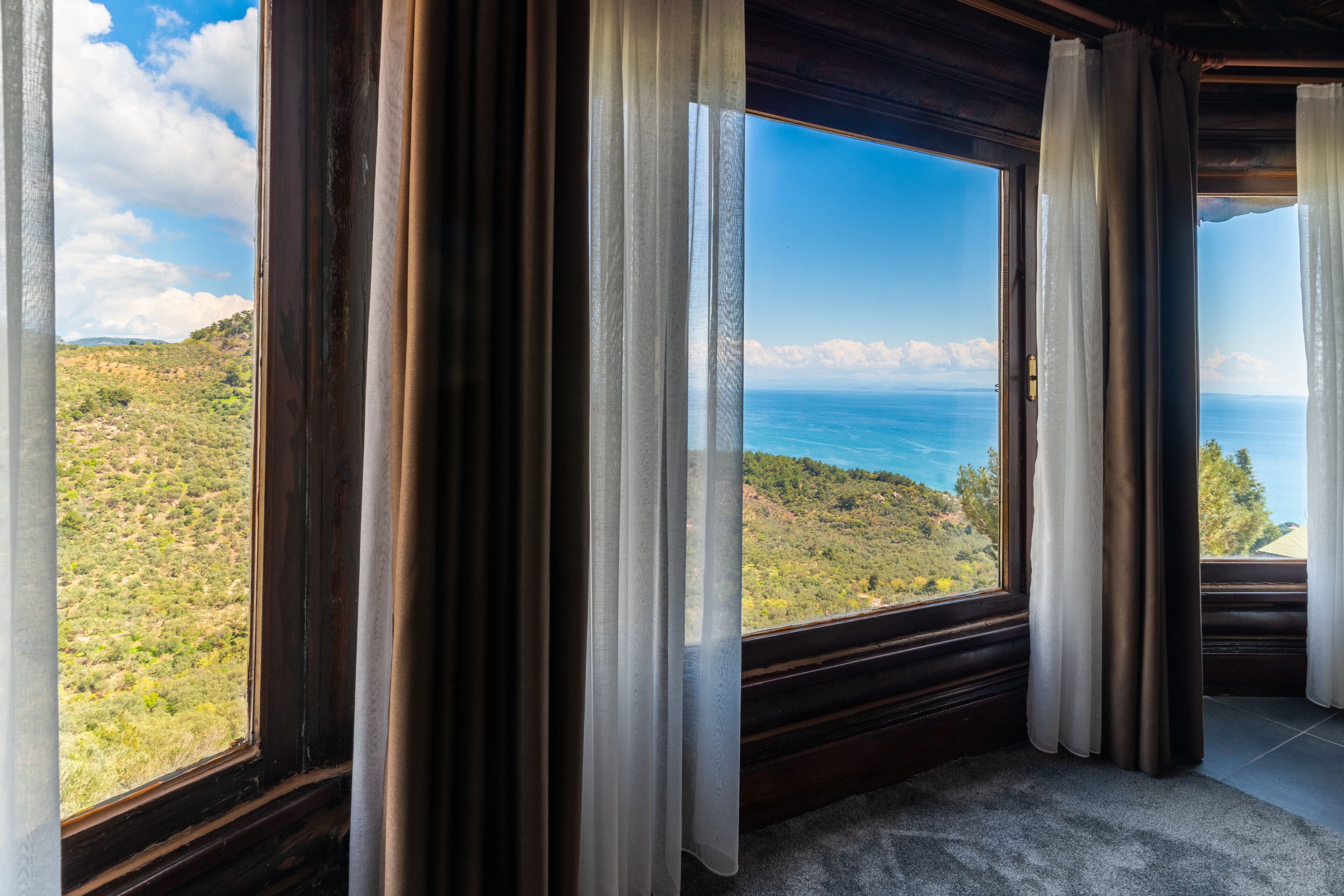 duplex room with fireplace | view from room