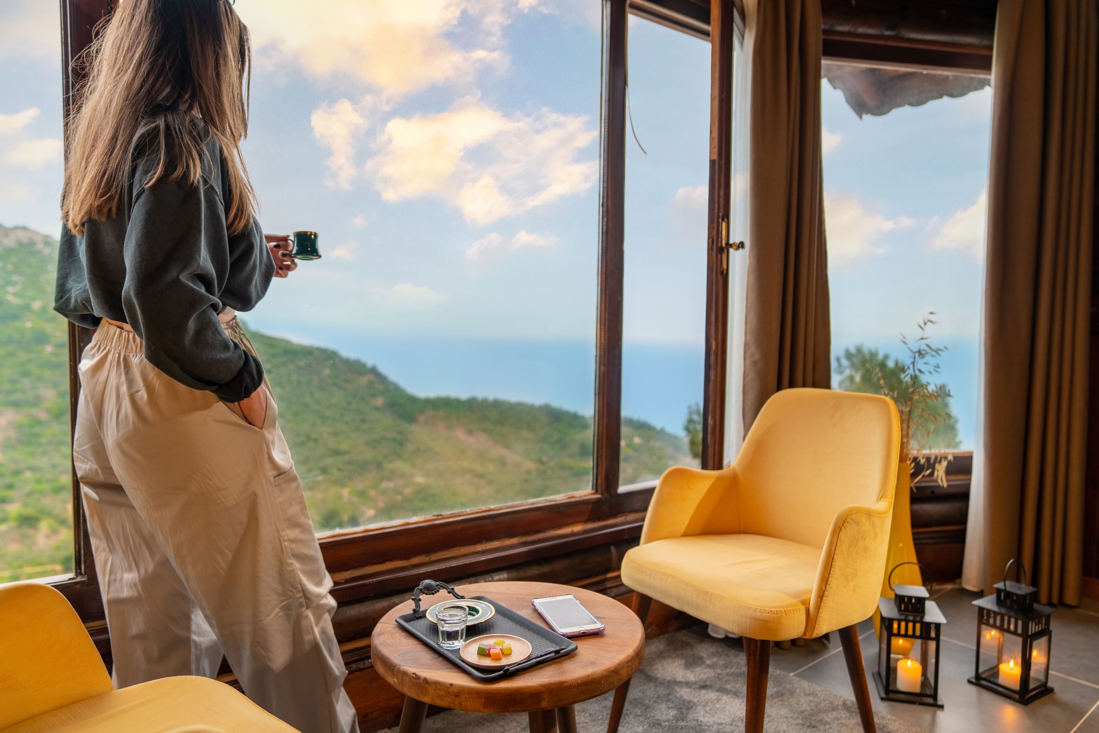 duplex room with fireplace | 2 bedrooms, premium bedding, select comfort beds, minibar