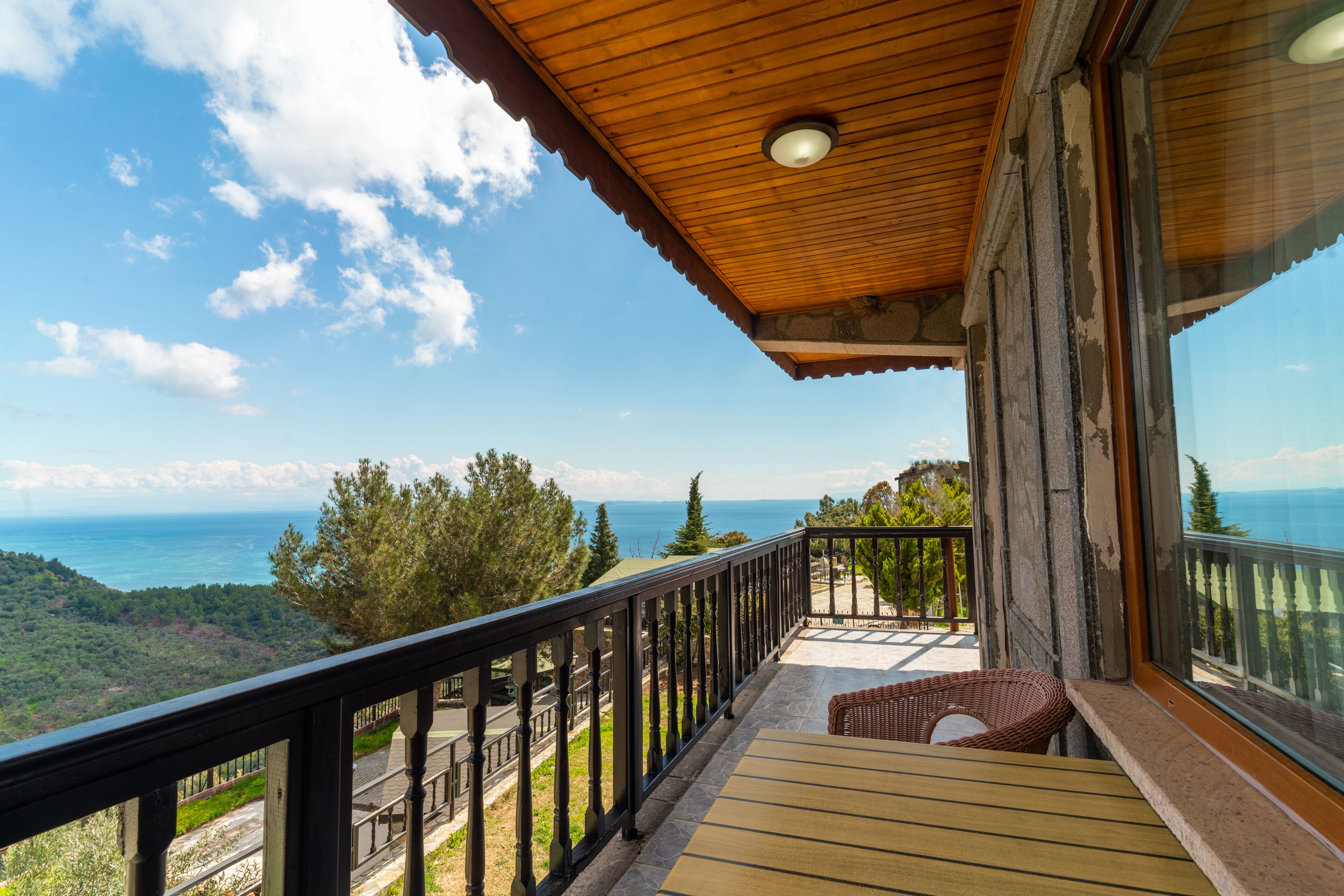 standart room with fireplace | terrace/patio