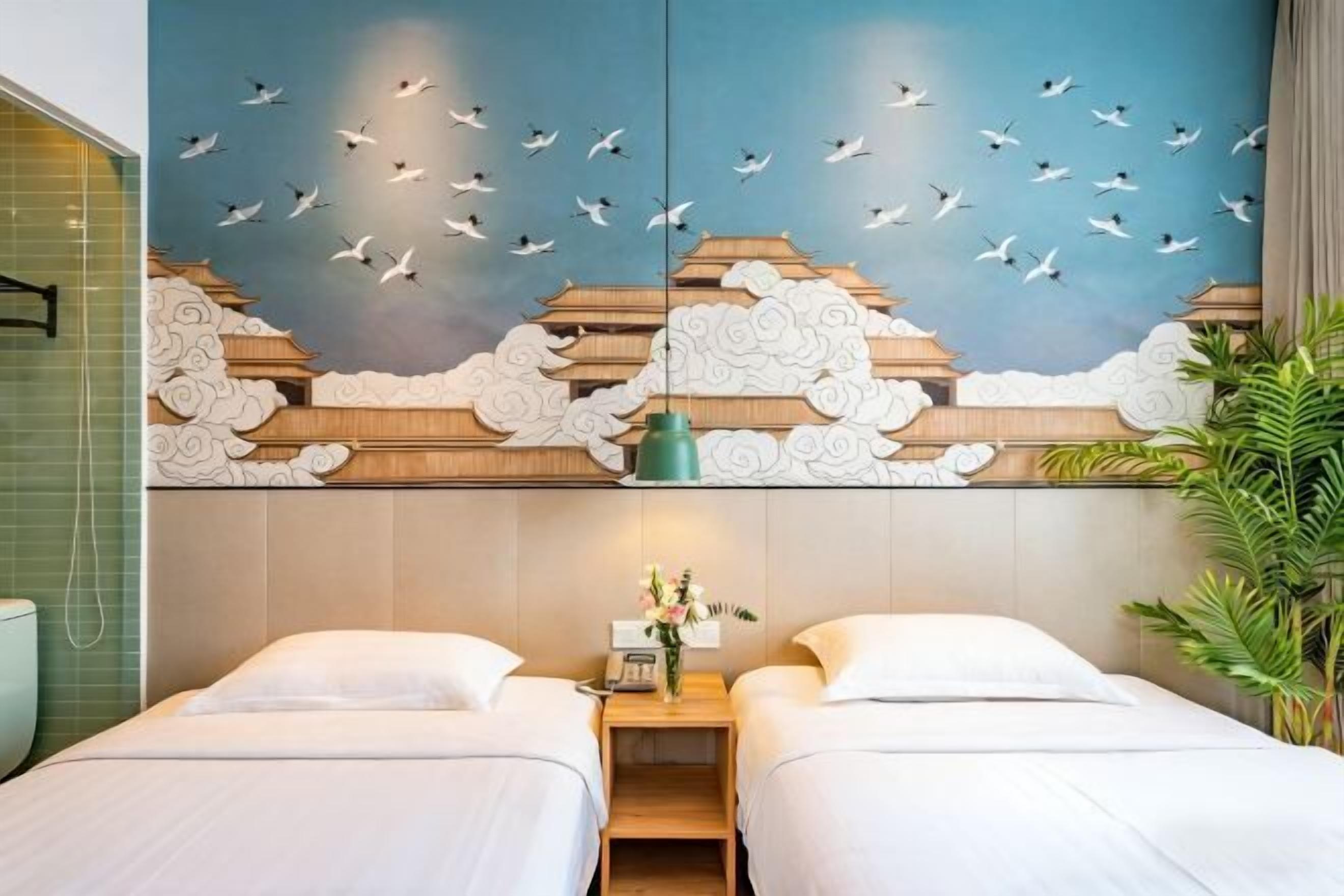 Desk, blackout drapes, free WiFi