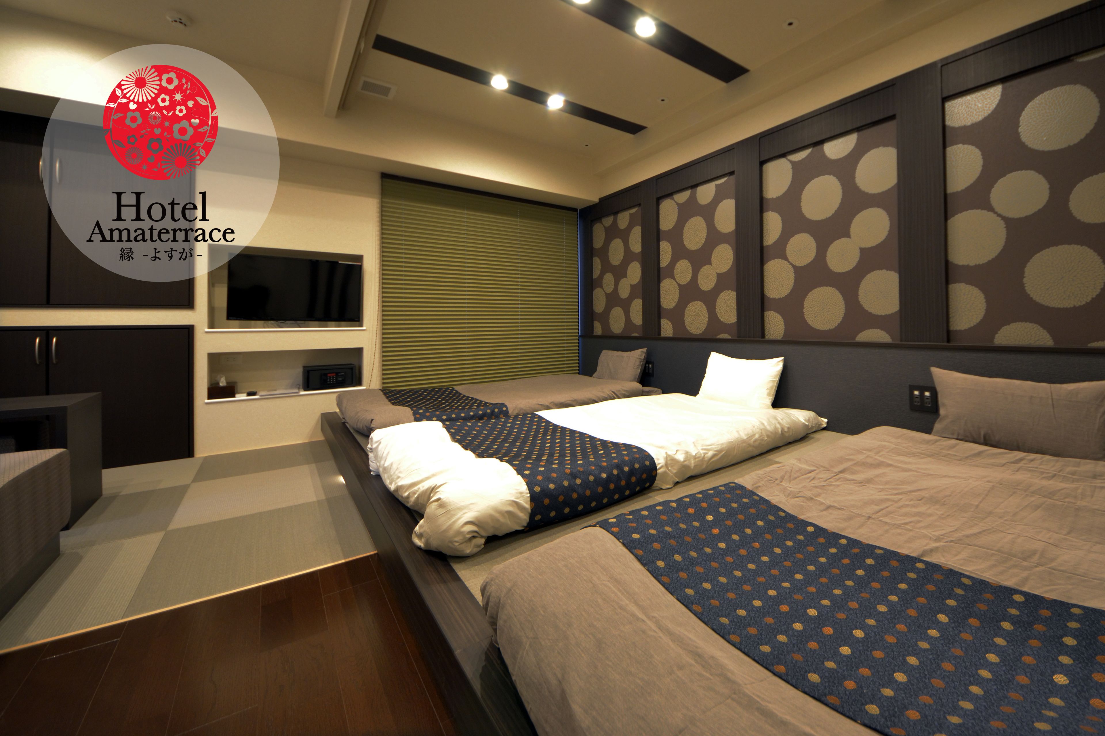 xxxjapanese style family room (blue), kitchenette | in-room safe, free wifi, bed sheets