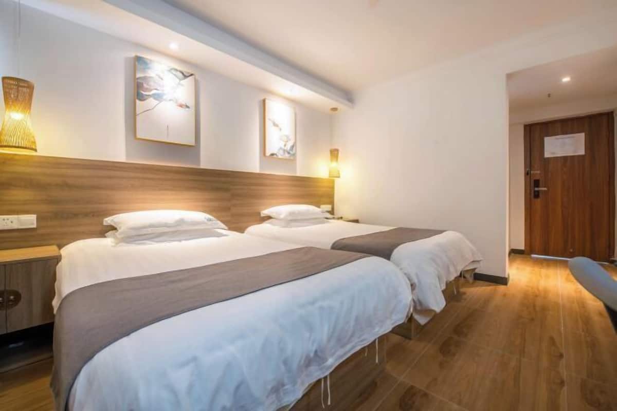 Desk, blackout curtains, iron/ironing board, free WiFi