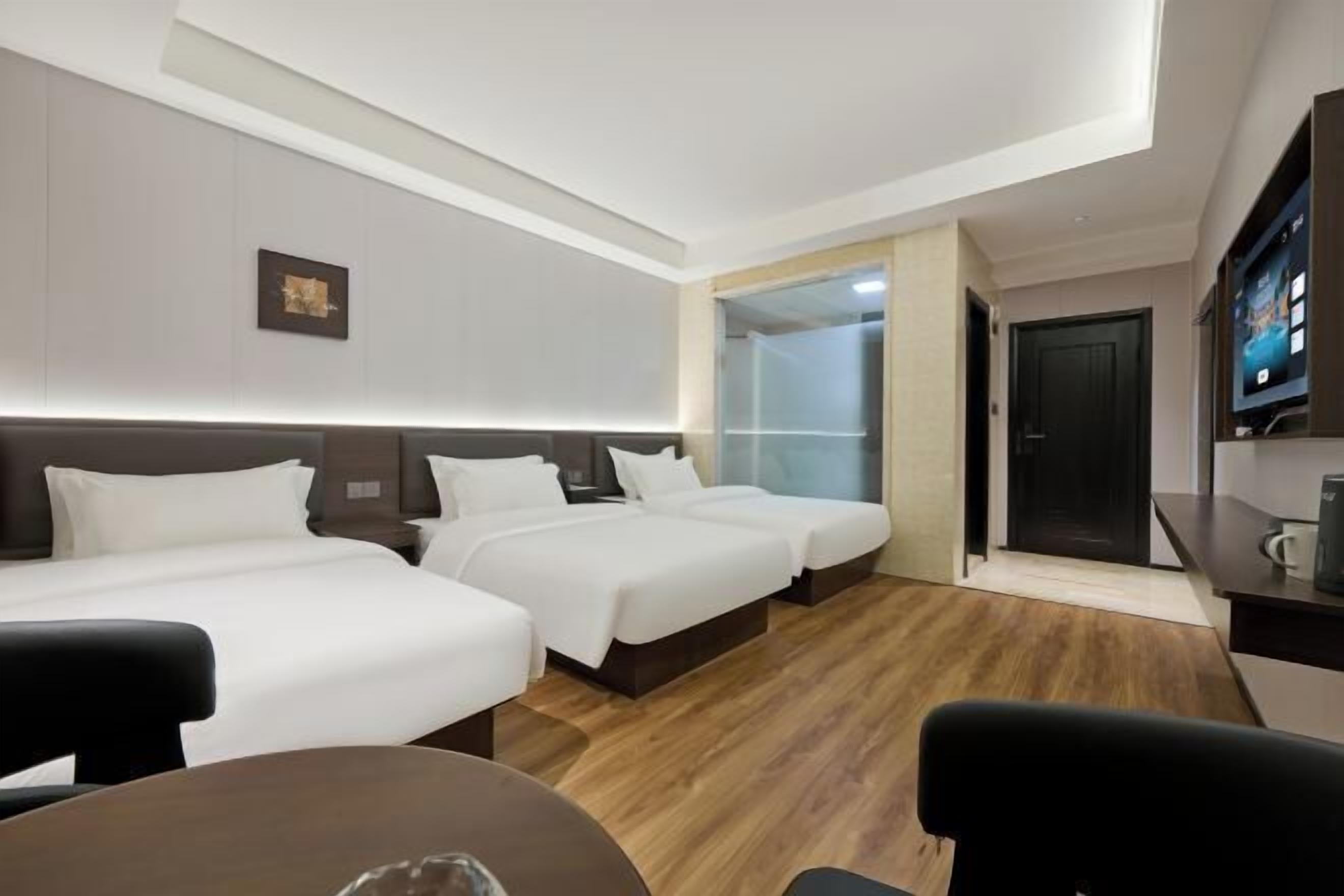 Desk, blackout curtains, iron/ironing board, free WiFi