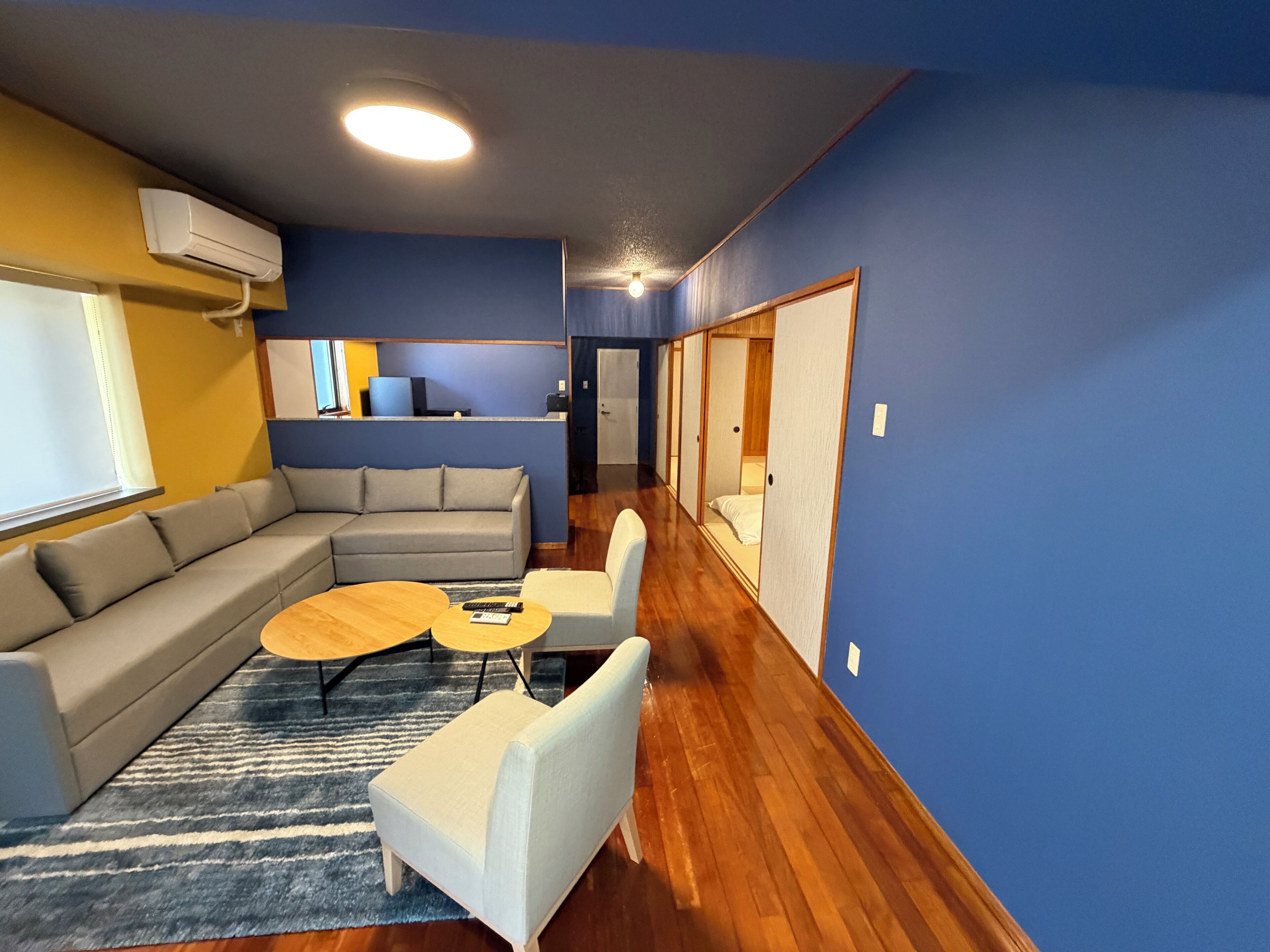 Rom i japansk stil, 3 soverom, ikke-røyk (Japanese Western Style, 60m2 for 4~6 ) | Skrivebord, skrivebord for bærbar PC, lydisolert og wi-fi (inkludert)