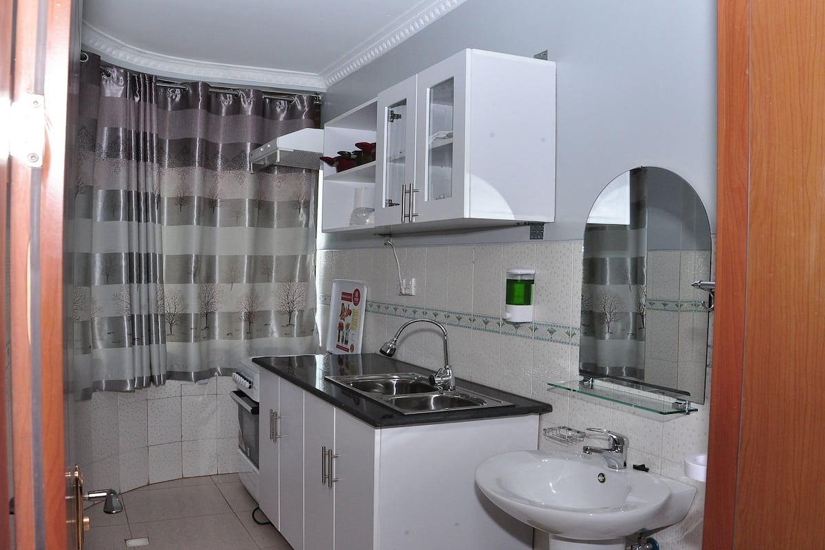 fridge, espresso maker, electric kettle