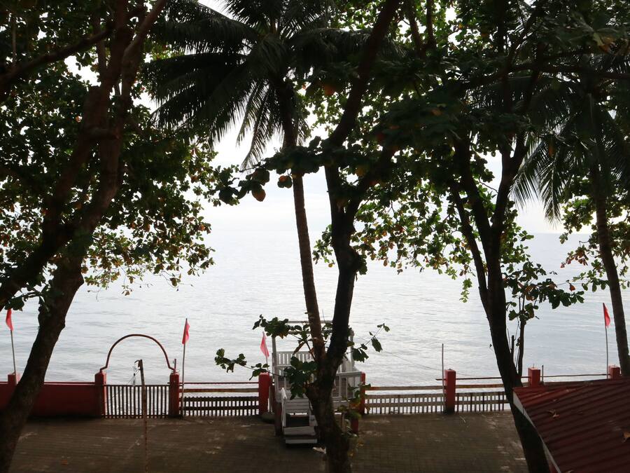 On the beach, snorkelling