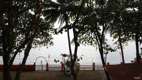 On the beach, snorkeling