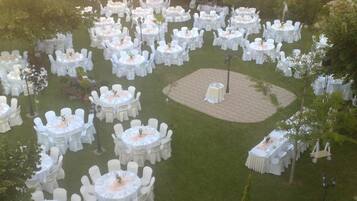 Outdoor wedding area